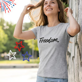 Freedom. Minimalist Black Tシャツ