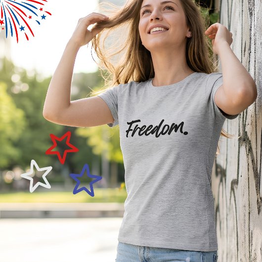 Freedom. Minimalist Black Tシャツ