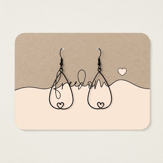 Freedom Minimalist Jewelry Display Card