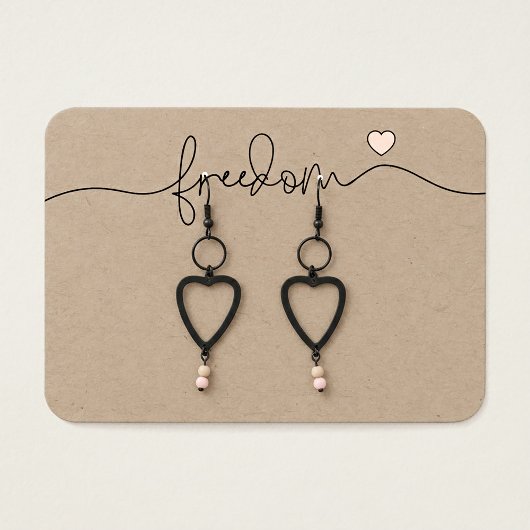 Freedom Minimalist Jewelry Display Card