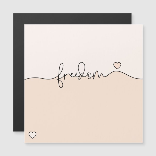 Freedom Minimalist Typography Design (正面/裏面)