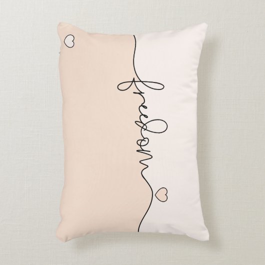 Freedom Minimalist Typography Design アクセントクッション (正面(垂直))