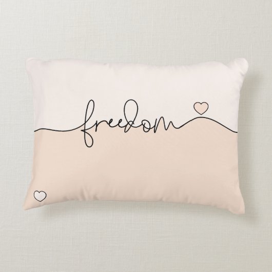 Freedom Minimalist Typography Design アクセントクッション (裏面)