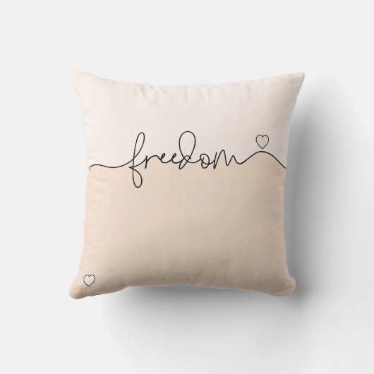 Freedom Minimalist Typography Design クッション (裏面)