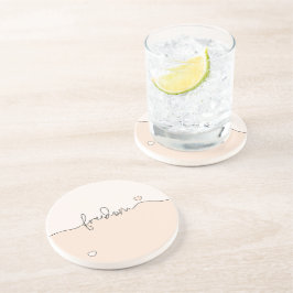 Freedom Minimalist Typography Design コースター