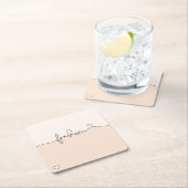 Freedom Minimalist Typography Design スクエアペーパーコースター (インサイチュ)