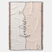 Freedom Minimalist Typography Design スローブランケット (正面縦)