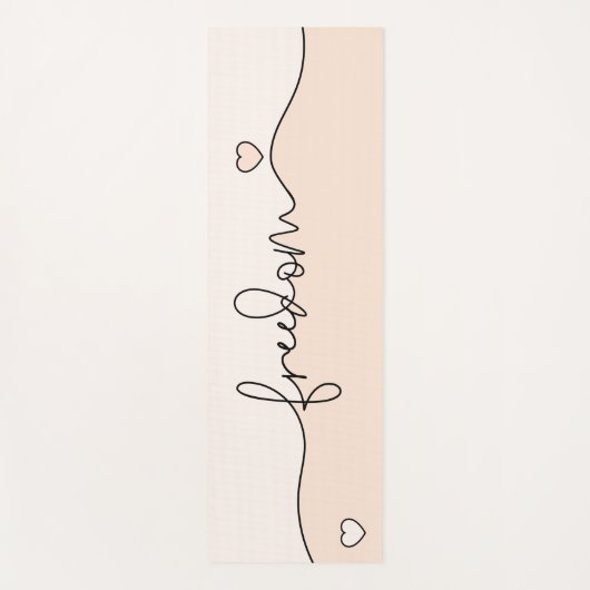 Freedom Minimalist Typography Design ヨガマット (正面)