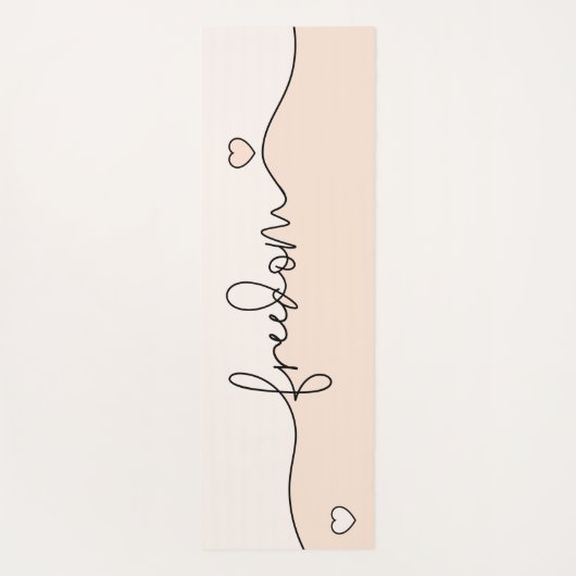 Freedom Minimalist Typography Design ヨガマット (裏面)