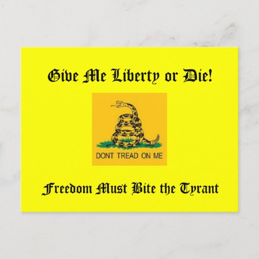 Freedom Must Bite the Tyrant ポストカード (正面)
