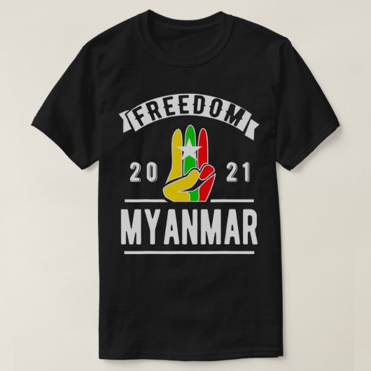 Freedom Myanmar  Tシャツ (デザイン正面)