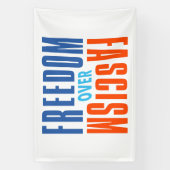 Freedom Over Fascism Banner 横断幕 (縦)