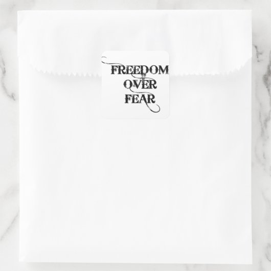 Freedom Over Fear スクエアシール (バッグ)