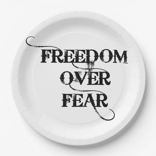 Freedom Over Fear ペーパープレート (正面)