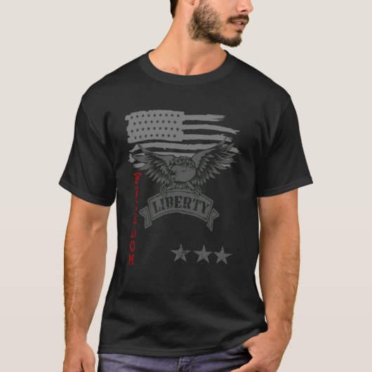 Freedom Over Fear Pro Gun USA Flag 2nd Amendment   Tシャツ (正面)