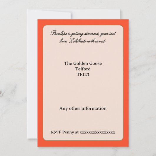 Freedom party getting divorced 招待状 (裏面)