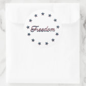 Freedom Patriotic America 250 Stars Design ラウンドシール (バッグ)