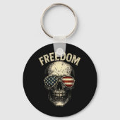 Freedom Patriotic Skull USA キーホルダー (裏面)