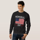 Freedom Patriotic Veteran USA Flag American Memori スウェットシャツ (正面フル)