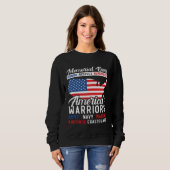 Freedom Patriotic Veteran USA Flag American Memori スウェットシャツ (正面フル)