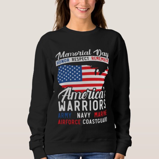 Freedom Patriotic Veteran USA Flag American Memori スウェットシャツ (正面)