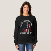 Freedom Patriotic Veteran USA Flag American Memori スウェットシャツ (正面フル)