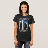 Freedom Patriotic Veteran USA Flag American Memori Tシャツ (正面フル)