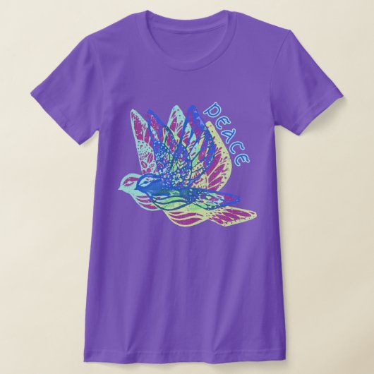 Freedom Peace Doves Tシャツ (レイダウン)