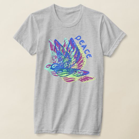 Freedom Peace Doves Tシャツ (レイダウン)