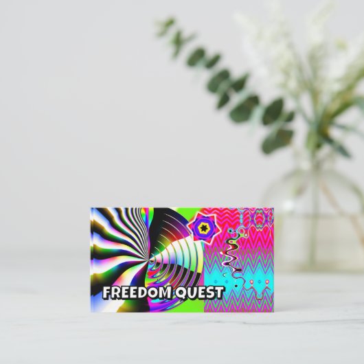 FREEDOM QUEST (単語を変更できる) 名刺 (スタンド正面)