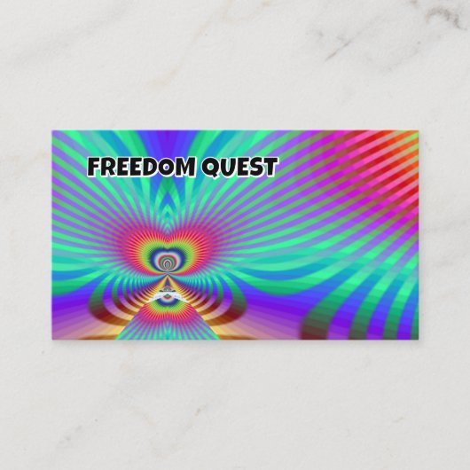 FREEDOM QUEST （単語を変更できる） 名刺 (正面)