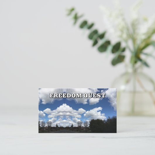FREEDOM QUEST （単語を変更できる） 名刺 (スタンド正面)