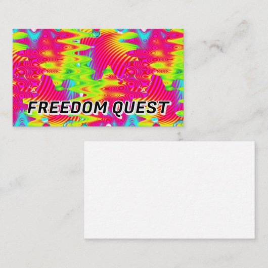 FREEDOM QUEST (文字を変えてね) 名刺 (正面/裏面)