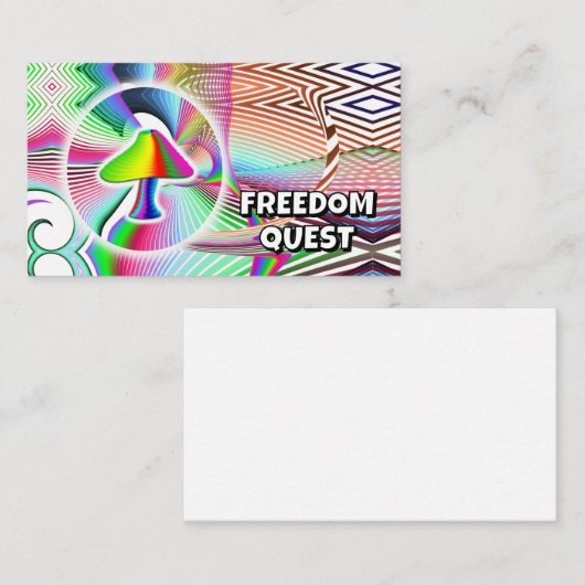 FREEDOM QUEST (文字を変更可能) 名刺 (正面/裏面)