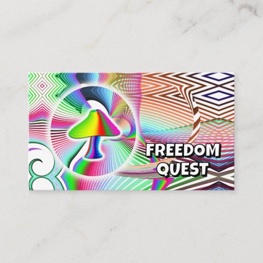 FREEDOM QUEST (文字を変更可能) 名刺 (正面)