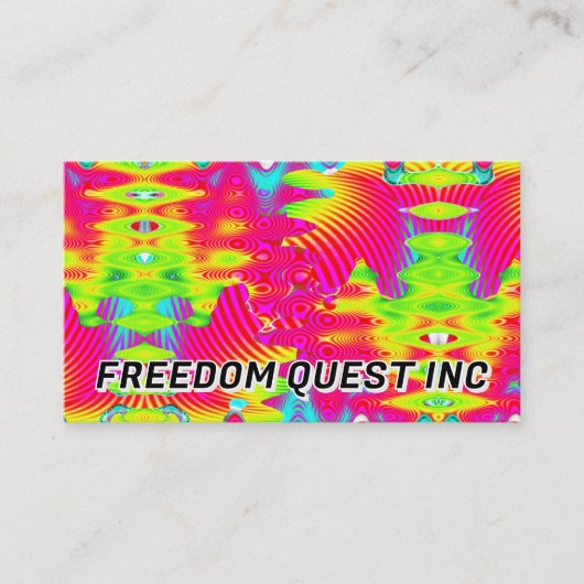 FREEDOM QUEST INC ( you may change the words ) 名刺 (正面)