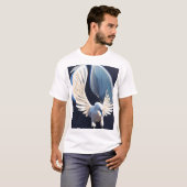 Freedom Rising Dove Tattoo | Black & White  Tシャツ (正面フル)