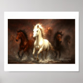 Freedom Run – Majestic Equine Wall Art Print ポスター (正面)