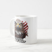 Freedom Runs Deep Patriotic USA Pride Decal コーヒーマグカップ (正面左)