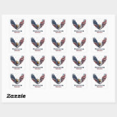 Freedom Runs Deep Patriotic USA Pride Decal スクエアシール (シート)
