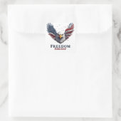 Freedom Runs Deep Patriotic USA Pride Decal スクエアシール (バッグ)