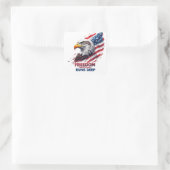 Freedom Runs Deep Patriotic USA Pride Decal スクエアシール (バッグ)