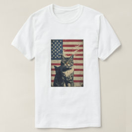 Freedom Scratcher – 愛国猫Tシャツ Tシャツ