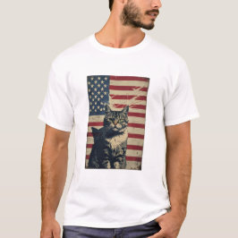 Freedom Scratcher – 愛国猫Tシャツ Tシャツ