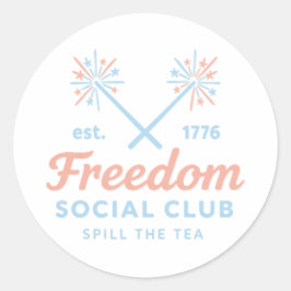 Freedom Social Clubステッカー ラウンドシール