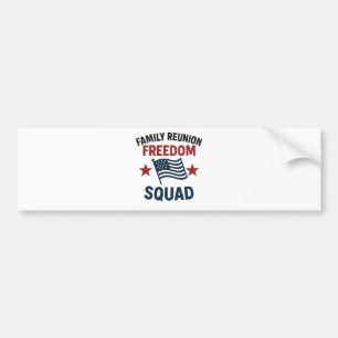 Freedom Squad ファミリー・リユニオンTシャツ – USA 愛国 バンパーステッカー