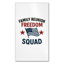 Freedom Squad ファミリー・リユニオンTシャツ – USA 愛国 マグネット名刺