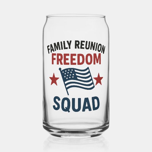 Freedom Squad Family Reunion Shirt – USA Patriotic ガラス缶 (裏面)