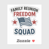 Freedom Squad Family Reunion Shirt – USA Patriotic シール (シート)