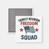 Freedom Squad Family Reunion Shirt – USA Patriotic マグネット (正面/裏面)
